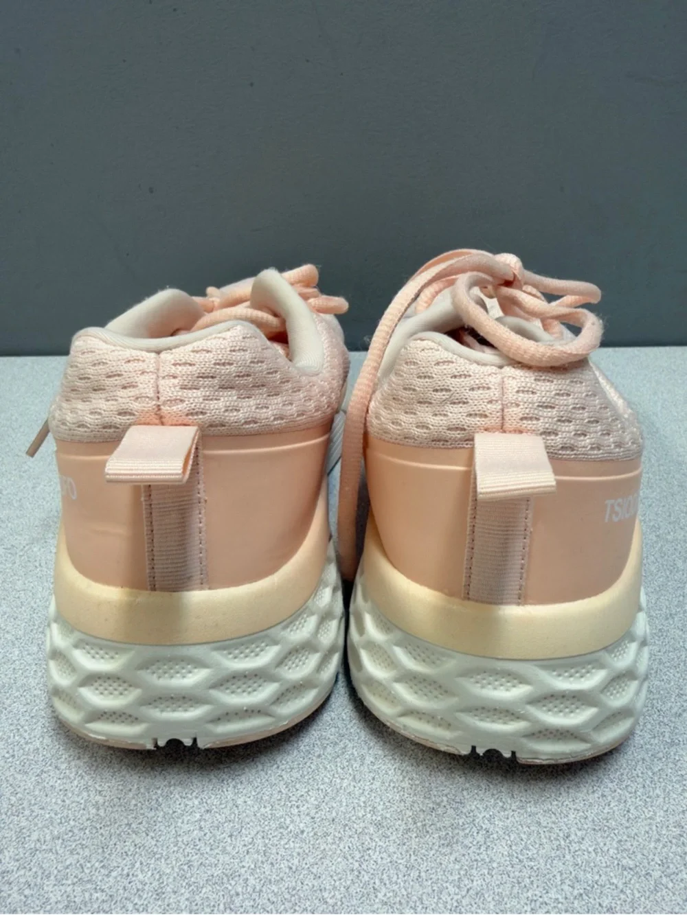 TSIODFO Chunky Platform Sneakers Pink Knit Lace-Up Size 41 (US‎ 9.5–10)